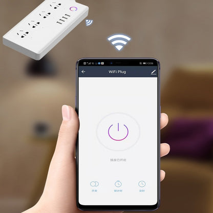 Home Office Wifi Mobile Phone Remote Control Timer Switch Voice Control Power Strip, Line length: 1.5m(US Plug) - Smart Socket by PMC Jewellery | Online Shopping South Africa | PMC Jewellery | Buy Now Pay Later Mobicred