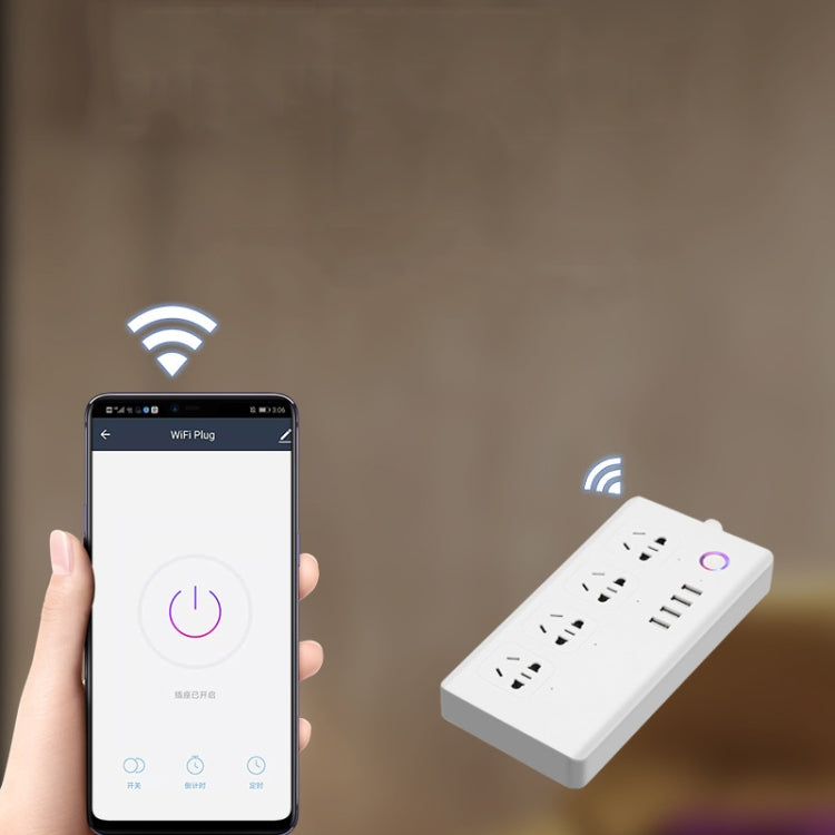 Home Office Wifi Mobile Phone Remote Control Timer Switch Voice Control Power Strip, Line length: 1.5m(US Plug) - Smart Socket by PMC Jewellery | Online Shopping South Africa | PMC Jewellery | Buy Now Pay Later Mobicred