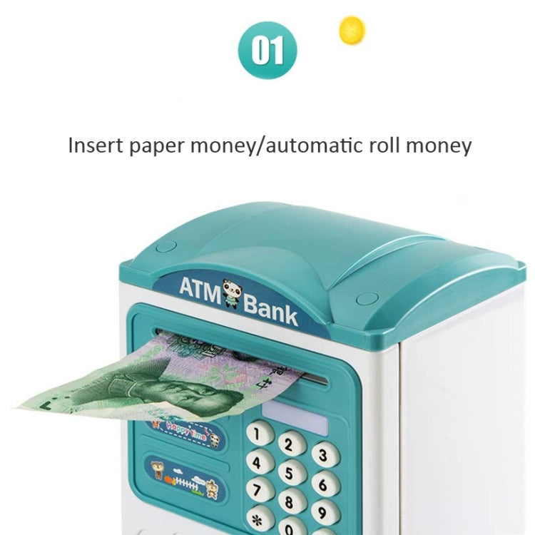 Simulation Password Fingerprint Sensor Unlocking Money Box Automatic Roll Money Safe ATM Piggy Bank(Blue) - Piggy Banks by PMc TechLife | Online Shopping South Africa | PMc TechLife | Buy Now Pay Later Mobicred