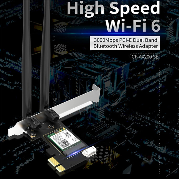 CF-AX200 SE 3000Mbps PCI-E Dual Band Frequency Bluetooth Wireless Network Card - free shipping - PMC Jewellery - Order now!