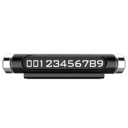 Magnetic Adsorption Design Car Shape Rotatable Luminous Car Temporary Parking Card with Phone Number(Black) - Parking Card by PMC Jewellery | Online Shopping South Africa | PMC Jewellery