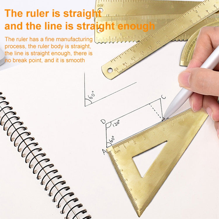Brass Retro Drawing Ruler Measuring Tools, Model: 0-180 Degree Protractor - Rulers by PMC TechLife | Online Shopping South Africa | PMC TechLife