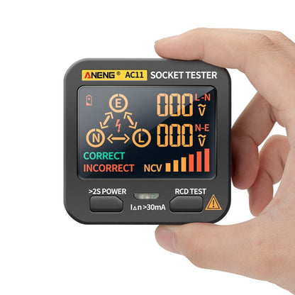 ANENG AC11 Multifunctional Digital Display Socket Tester Electrical Ground Wire Tester(US Plug) - Current & Voltage Tester by ANENG | Online Shopping South Africa | PMC Jewellery | Buy Now Pay Later Mobicred