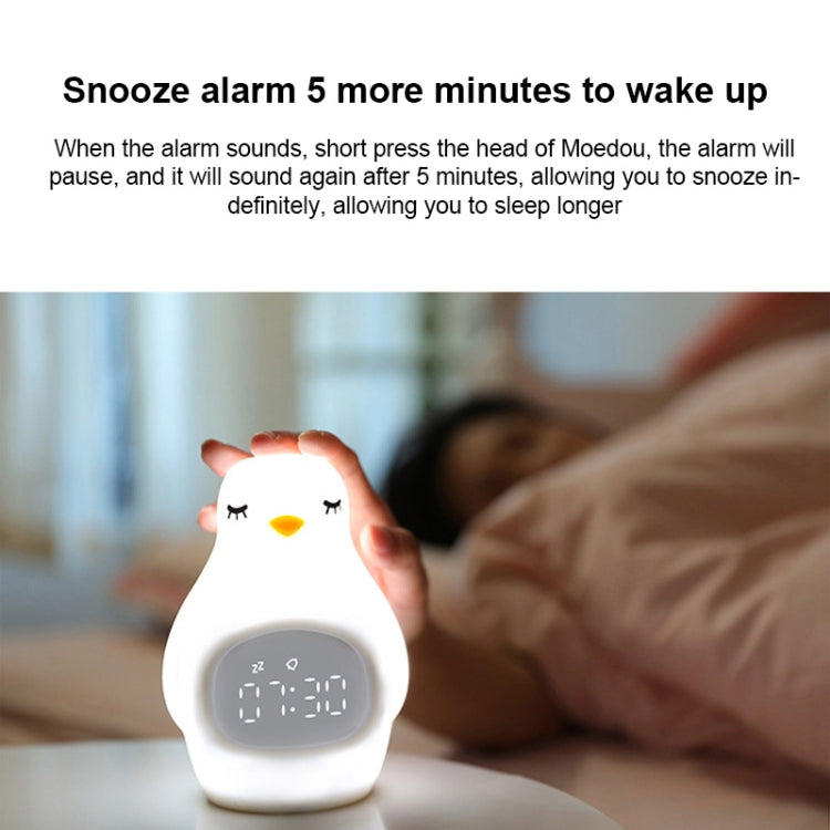 Creative Multifunctional Penguin Silicone Cute Beans Wake Children Sleeping LED Electronic Alarm Clock(Yellow Light) - Novelty Clock by PMc TechLife | Online Shopping South Africa | PMc TechLife | Buy Now Pay Later Mobicred