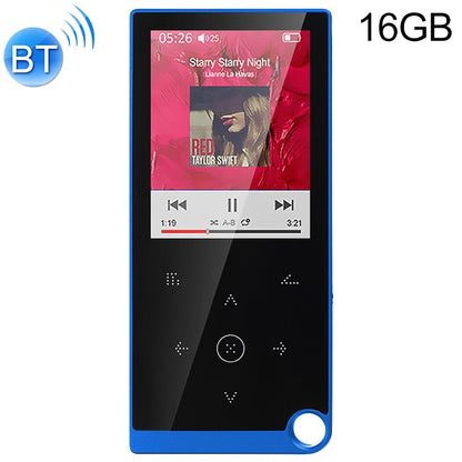 E05 2.4 inch Touch-Button MP4 / MP3 Lossless Music Player, Support E-Book / Alarm Clock / Timer Shutdown, Memory Capacity: 16GB Bluetooth Version(Blue) - MP4 Player by PMC Jewellery | Online Shopping South Africa | PMC Jewellery | Buy Now Pay Later Mobicred