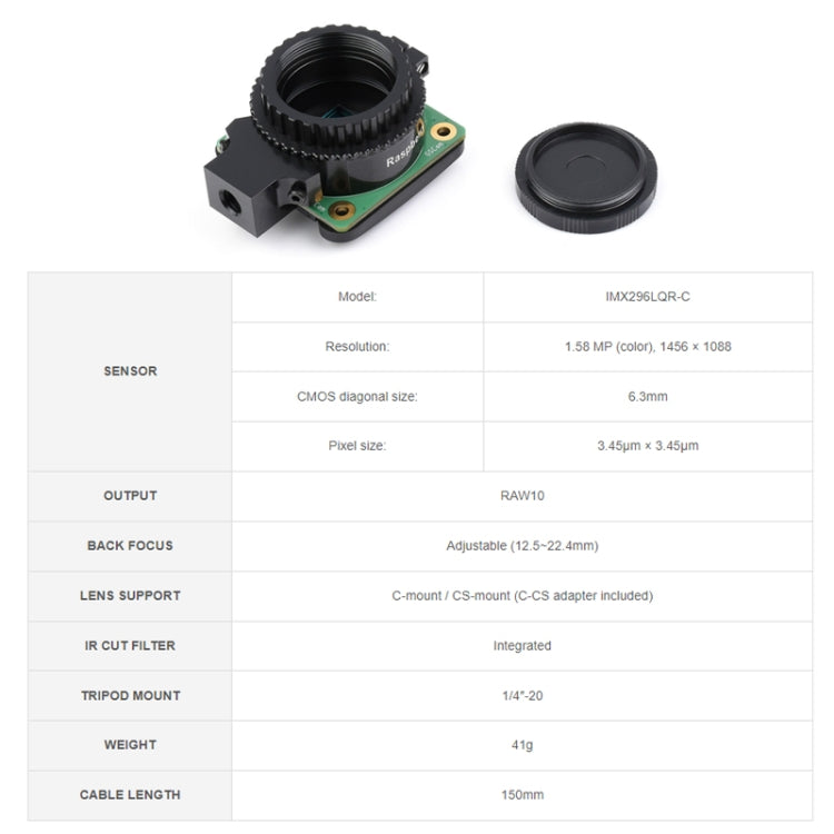 Waveshare Original Raspberry Pi 1.6MP Global Shutter Camera Module(24385) - Modules Expansions Accessories by WAVESHARE | Online Shopping South Africa | PMC Jewellery | Buy Now Pay Later Mobicred