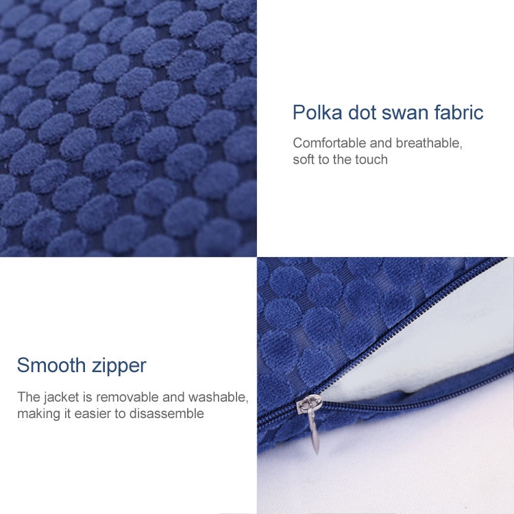 Memory Foam Thicken Stool Cushion Sofa Window Sill Bay Window Seat Cushion, Colour: Dot Paste (Navy Blue) - free shipping - PMC Jewellery - Order now!