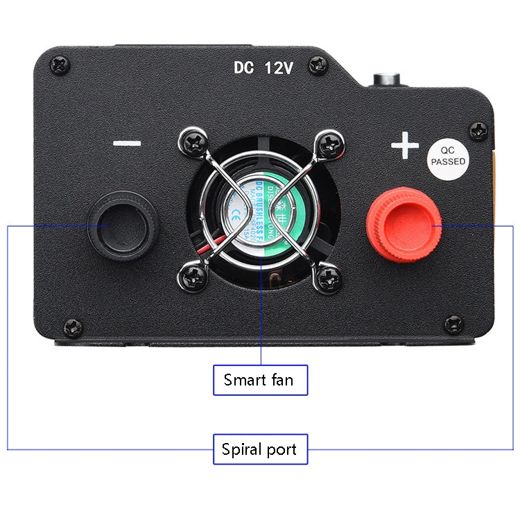 XUYUAN 3000W Car Inverter LED Colorful Atmosphere Light 4 USB Charging Converter, Specification: 24V-220V - Modified Square Wave by PMC Jewellery | Online Shopping South Africa | PMC Jewellery | Buy Now Pay Later Mobicred