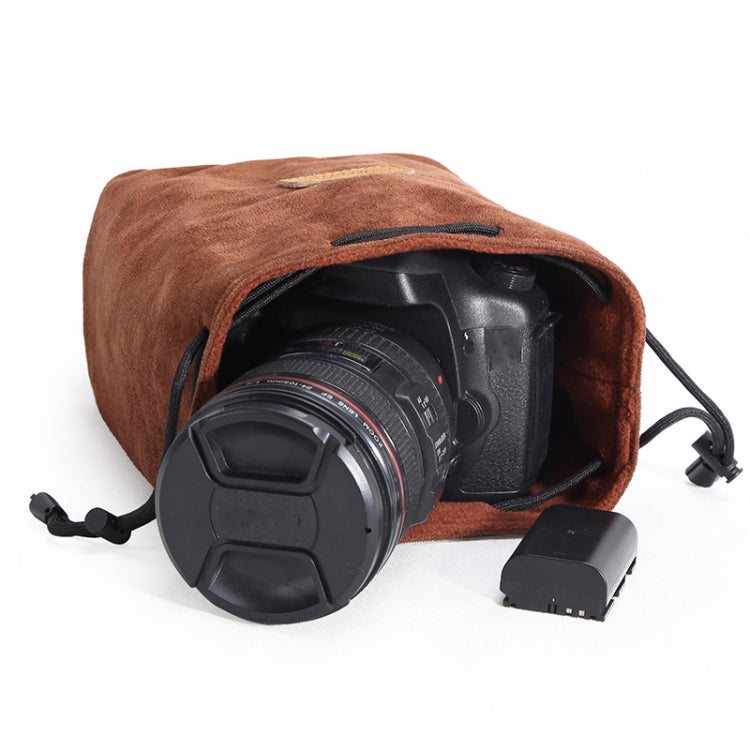 S.C.COTTON Liner Shockproof Digital Protection Portable SLR Lens Bag Micro Single Camera Bag Square Khaki L - free shipping - PMC TechLife - Order now!