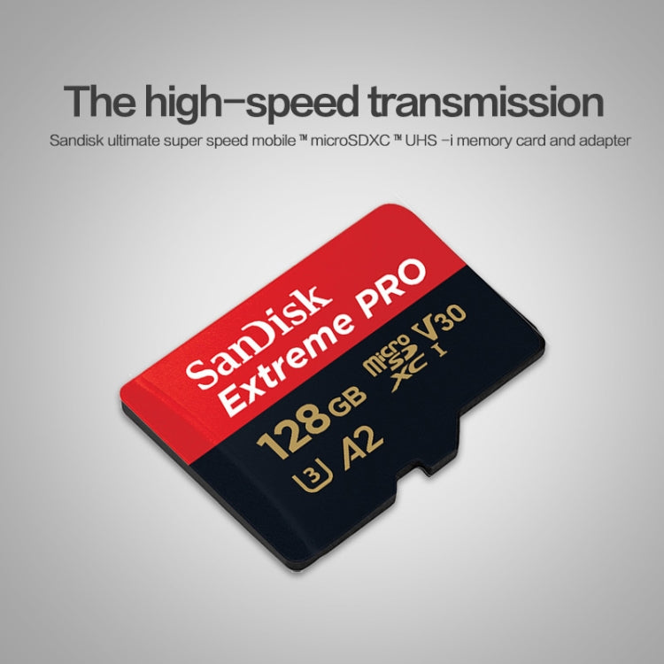 SanDisk U3 High-Speed Micro SD Card  TF Card Memory Card for GoPro Sports Camera, Drone, Monitoring 128GB(A2), Colour: Black Card - Micro SD Card by SanDisk | Online Shopping South Africa | PMC Jewellery | Buy Now Pay Later Mobicred