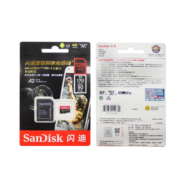 SanDisk U3 High-Speed Micro SD Card  TF Card Memory Card for GoPro Sports Camera, Drone, Monitoring 256GB(A2), Colour: Black Card - Micro SD Card by SanDisk | Online Shopping South Africa | PMC Jewellery | Buy Now Pay Later Mobicred