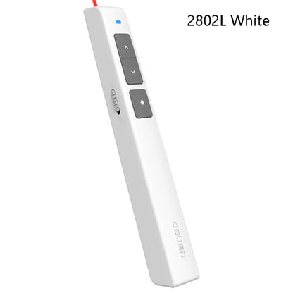 Deli 2.4GHz Laser Page Turning Pen Rechargeable Speech Projector Pen, Model: 2802L (White) -  by Deli | Online Shopping South Africa | PMC Jewellery | Buy Now Pay Later Mobicred