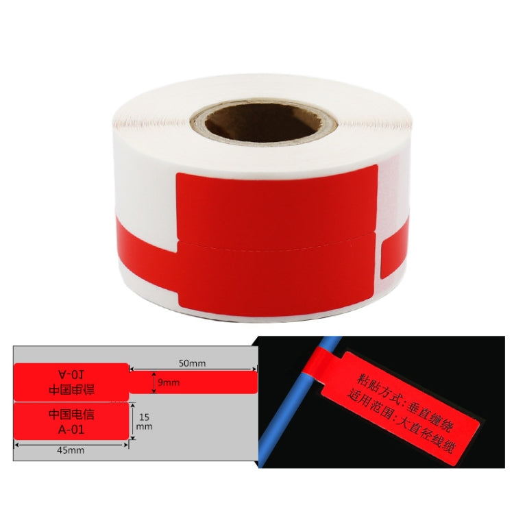 Printing Paper Cable Label For NIIMBOT B50 Labeling Machine(03F-Red) - Printer Accessories by NIIMBOT | Online Shopping South Africa | PMC Jewellery | Buy Now Pay Later Mobicred