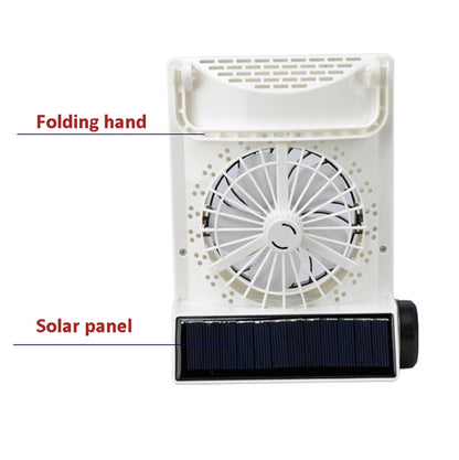 Four-In-One Solar Fan With Lamp Flashlight Function,CN Plug(Golden) - Electric Fans by PMC Jewellery | Online Shopping South Africa | PMC Jewellery | Buy Now Pay Later Mobicred