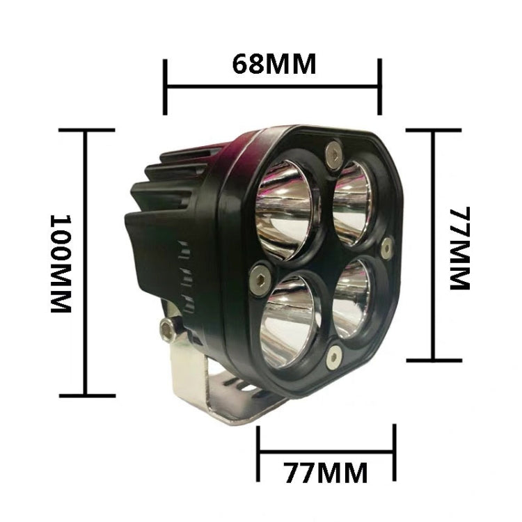 40W White Light Motorcycle LED Spotlight Headlight Car Front Bumper Light Off-Road Vehicle Modified Roof Light - Headlights by PMC TechLife | Online Shopping South Africa | PMC TechLife | Buy Now Pay Later Mobicred