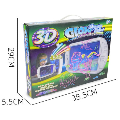 3D Fluorescent Drawing Board Magic Luminous Three-Dimensional Writing Board Graffiti Board Lighting Puzzle Children Drawing Board,Style: YM163(Dinosaur Version) -  by PMC Jewellery | Online Shopping South Africa | PMC Jewellery | Buy Now Pay Later Mobicred