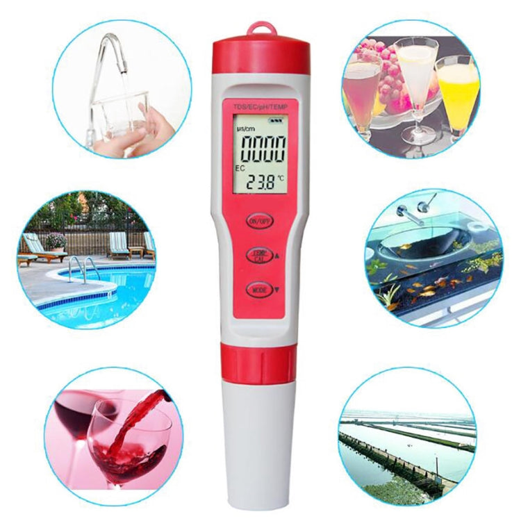 4-in-1 Portable PH/TDS/EC/TEMP Test Pen Multi-Function Water Quality Tester - free shipping - PMC TechLife - Order now!