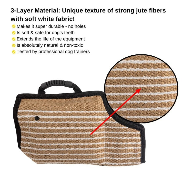 Dog Training Black-Edged Rough-Grained Jute Fluttering Sleeves Protector - Training Aids by PMC Jewellery | Online Shopping South Africa | PMC Jewellery | Buy Now Pay Later Mobicred