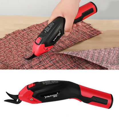 YOURTOOLS Y4005 12W Charging Version Tungsten Steel Electric Scissors Clothing Leather Carpet Trimming Scissors, Battery Capacity: 1500mAh (Red) - DIY Apparel Sewing by PMC Jewellery | Online Shopping South Africa | PMC Jewellery | Buy Now Pay Later Mobicred