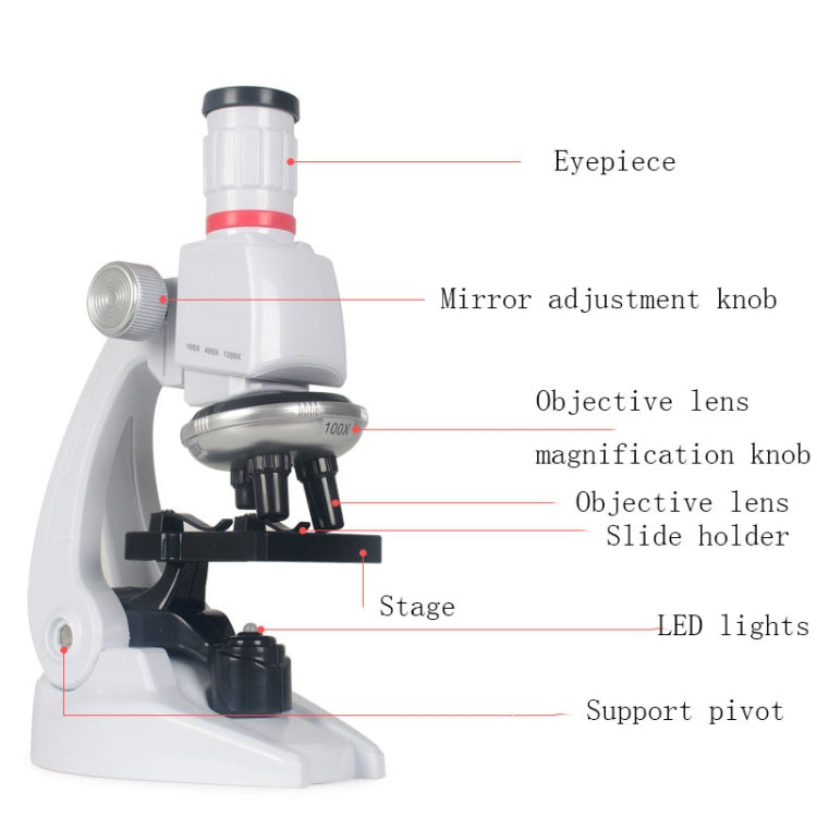 Early Education Biological Science 1200X Microscope Science And Education Toy Set For Children S - Digital Microscope by PMC Jewellery | Online Shopping South Africa | PMC Jewellery | Buy Now Pay Later Mobicred