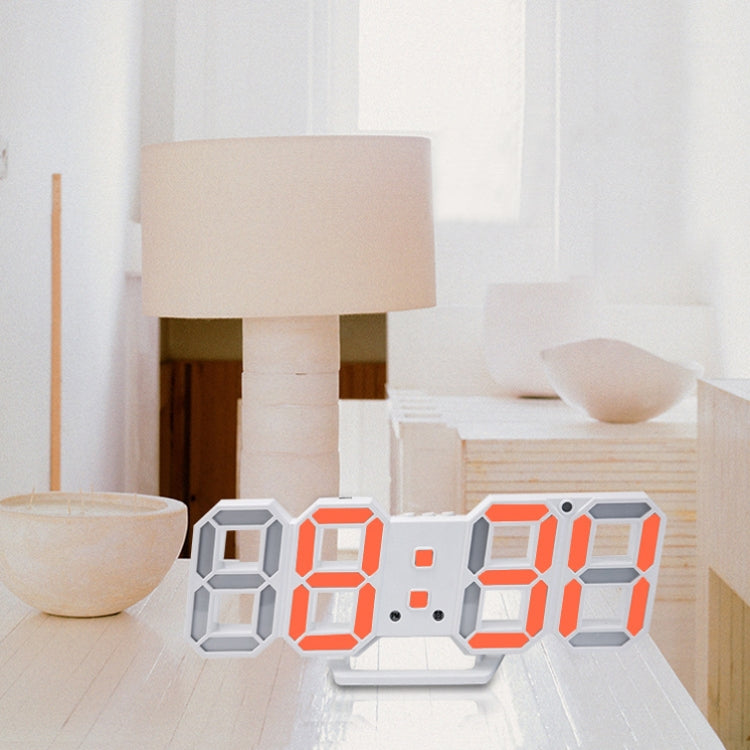 6609 3D Stereo LED Alarm Clock Living Room 3D Wall Clock, Colour: Black Frame Pink Light - Alarm Clocks by PMc TechLife | Online Shopping South Africa | PMc TechLife | Buy Now Pay Later Mobicred