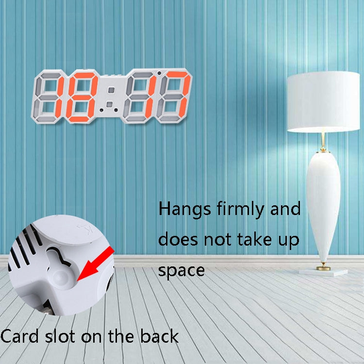 6609 3D Stereo LED Alarm Clock Living Room 3D Wall Clock, Colour: Black Frame Green Light - Alarm Clocks by PMc TechLife | Online Shopping South Africa | PMc TechLife | Buy Now Pay Later Mobicred
