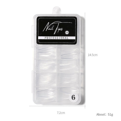 Nail Art Patch Ultra-Thin Seamless Finished Finished Removable Extended Fake Nail Patch(Almond Transparent) - Nail Stickers by PMC Jewellery | Online Shopping South Africa | PMC Jewellery | Buy Now Pay Later Mobicred