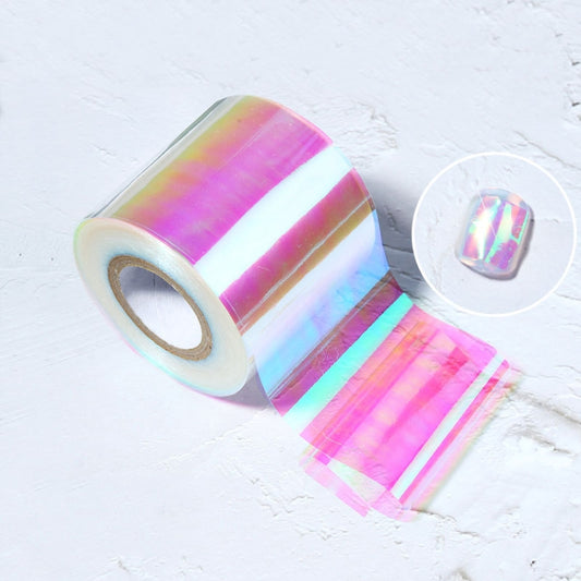 Ice Cube Nail Art Accessories Nail Art Aurora Colorful Cellophane, Specification type: 5cm x 100M (01) - Nail Stickers by PMC Jewellery | Online Shopping South Africa | PMC Jewellery | Buy Now Pay Later Mobicred