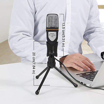 SF-666 Computer Voice Microphone With Adapter Cable Anchor Mobile Phone Video Wired Microphone With Bracketcket, Colour: Golden - Microphone by PMC Jewellery | Online Shopping South Africa | PMC Jewellery | Buy Now Pay Later Mobicred