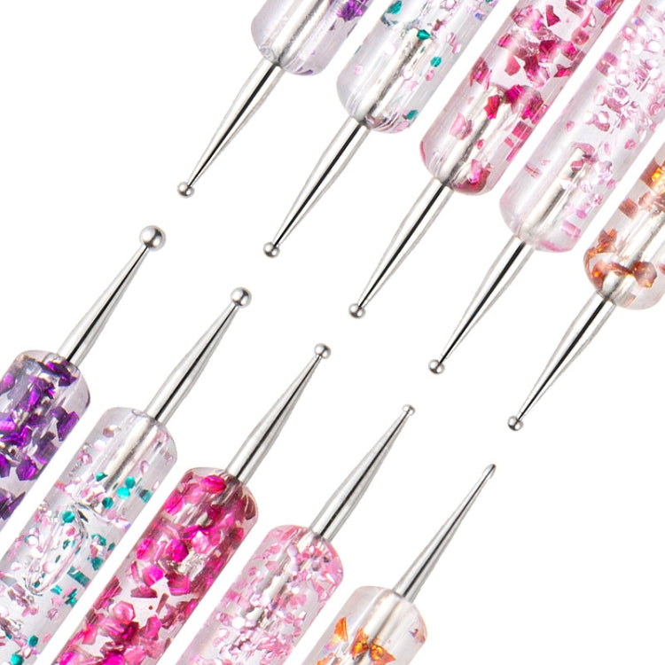 5 In 1 Nail Double-Headed Drill Pen Acrylic Transparent Pole Nail Tool - Nail Art Equipment by PMC Jewellery | Online Shopping South Africa | PMC Jewellery | Buy Now Pay Later Mobicred