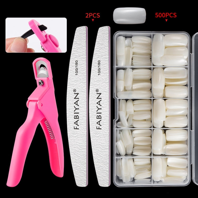 FABIYAN Nail Brush Nail Piece Set Nail Art Polishing Supplies Set, Specification: Natural Full-sticked Small Set - Nail Art Equipment by FABIYAN | Online Shopping South Africa | PMC Jewellery | Buy Now Pay Later Mobicred