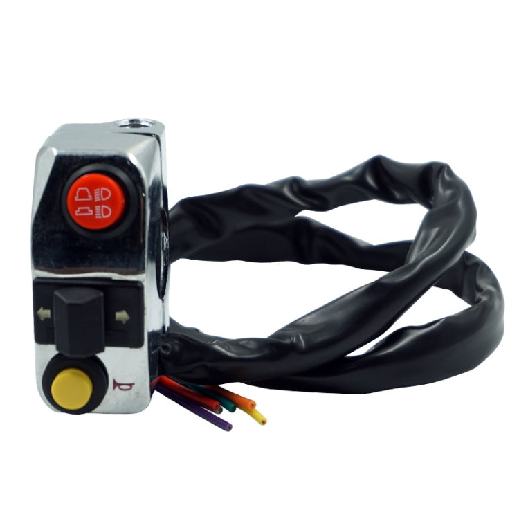 Motorcycle Modification Aluminum Alloy Handle Switch High Low Beam Light Turn Signal Horn Control Switch(Silver) - free shipping - PMC TechLife - Order now!