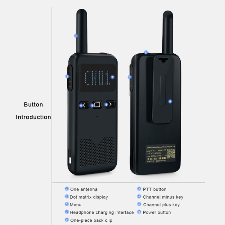 KSUN X-30 M2 Outdoor Handheld Mini Walkie Talkie Color Random Delivery - Other Accessories by KSUN | Online Shopping South Africa | PMC Jewellery