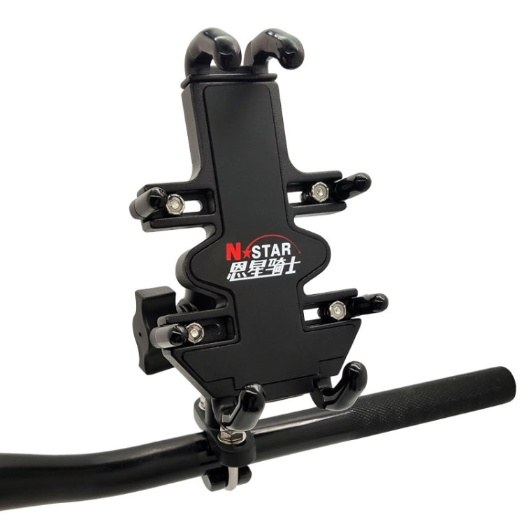 N-STAR NJN002 Motorcycle Metal Aluminum Alloy Universal Anti-Theft Mobile Phone Bracket(T-shaped Ball Head Installation) - Holder by N-STAR | Online Shopping South Africa | PMC Jewellery | Buy Now Pay Later Mobicred