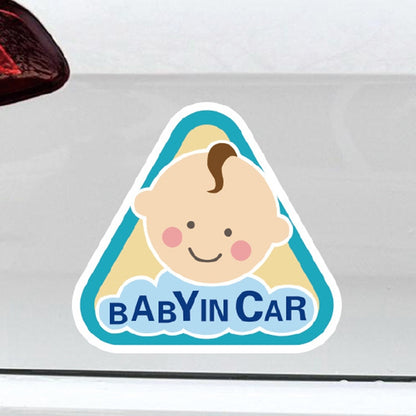 10 PCS There Is A Baby In The Car Stickers Warning Stickers Style: CT203 Baby J Girl Magnetic Stickers - Warning Sticker by PMC Jewellery | Online Shopping South Africa | PMC Jewellery | Buy Now Pay Later Mobicred