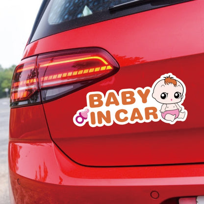 10 PCS There Is A Baby In The Car Stickers Warning Stickers Style: CT223P Triangle Girl Adhesive Stickers - Warning Sticker by PMC Jewellery | Online Shopping South Africa | PMC Jewellery | Buy Now Pay Later Mobicred