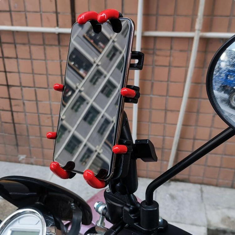 Motorcycle Metal Navigation Mobile Phone Bracket,Style: Rearview Mirror Installation (Hand Twist) - Holder by PMC TechLife | Online Shopping South Africa | PMC TechLife | Buy Now Pay Later Mobicred