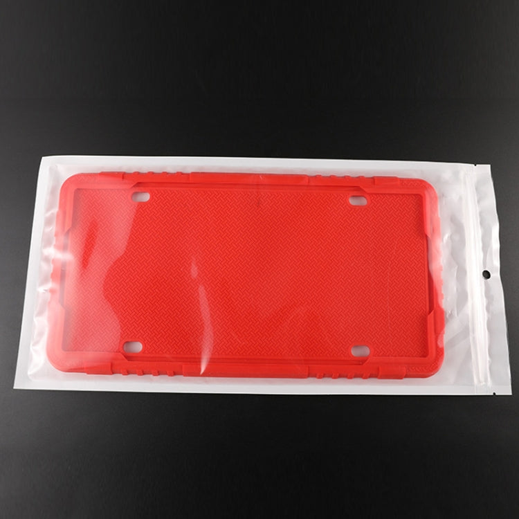 2 Sets Waterproof Rustproof Non-damaging Car Paint Silicone License Plate Frame, Specification: Black - License Plate Covers & Frames by PMC TechLife | Online Shopping South Africa | PMC TechLife | Buy Now Pay Later Mobicred