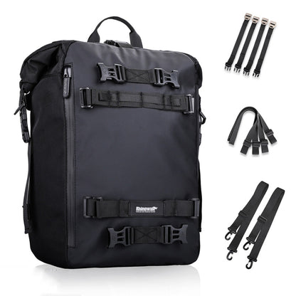 Rhinowalk Multi-Function Motorcycle Rear Seat Bag Combination Rear Shelf Pannier, Colour: Black 20L - Bags & Luggages by Rhinowalk | Online Shopping South Africa | PMC Jewellery | Buy Now Pay Later Mobicred