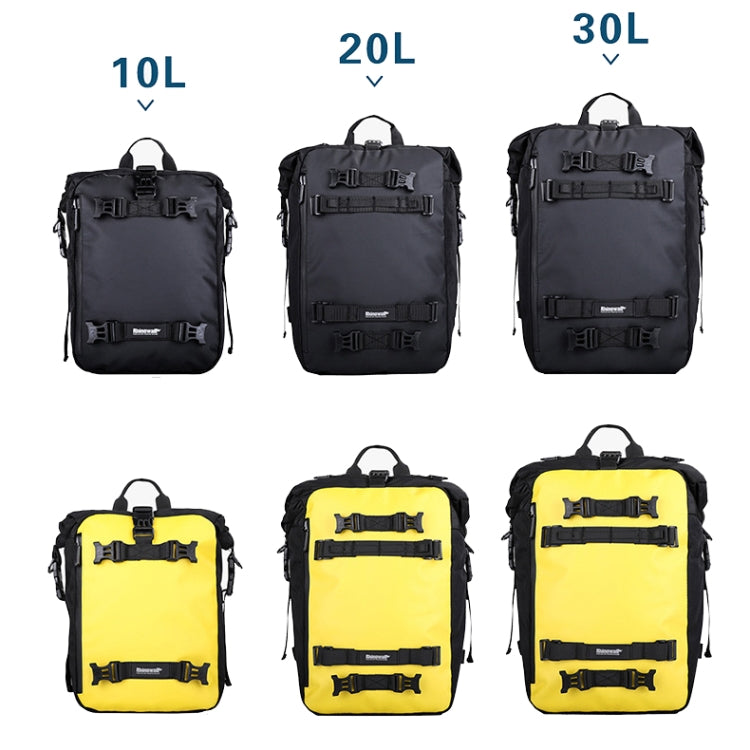 Rhinowalk Multi-Function Motorcycle Rear Seat Bag Combination Rear Shelf Pannier, Colour: Yellow 20L - Bags & Luggages by Rhinowalk | Online Shopping South Africa | PMC Jewellery | Buy Now Pay Later Mobicred