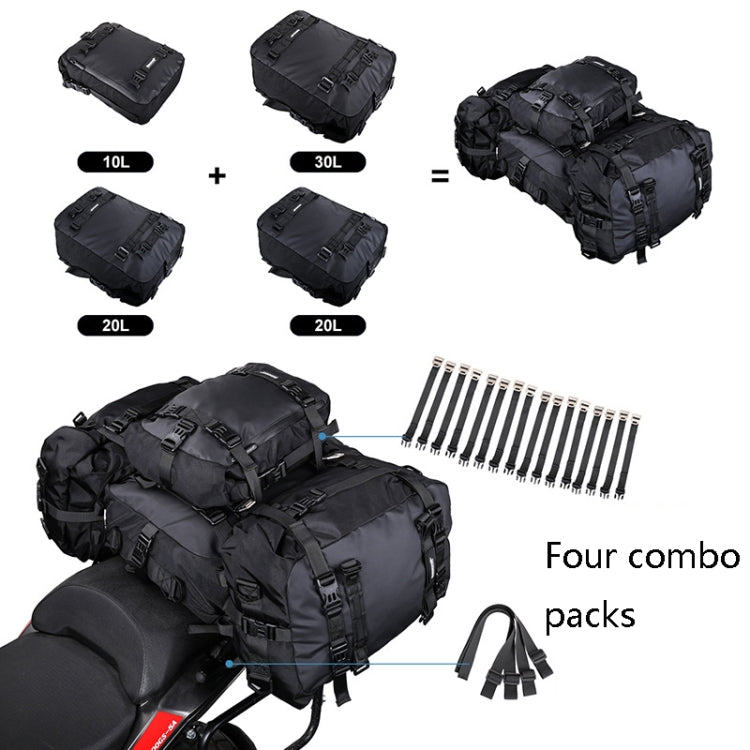 Rhinowalk Multi-Function Motorcycle Rear Seat Bag Combination Rear Shelf Pannier, Colour: Yellow 20L - free shipping - PMC TechLife - Order now!