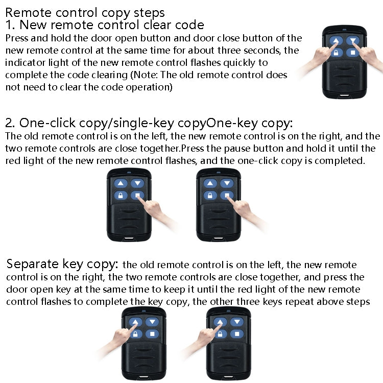 2 PCS Electric Roller Shutter Waterproof Copy Universal Remote Controller Garage Door Remote Control Key(330MHz) - free shipping - PMC TechLife - Order now!