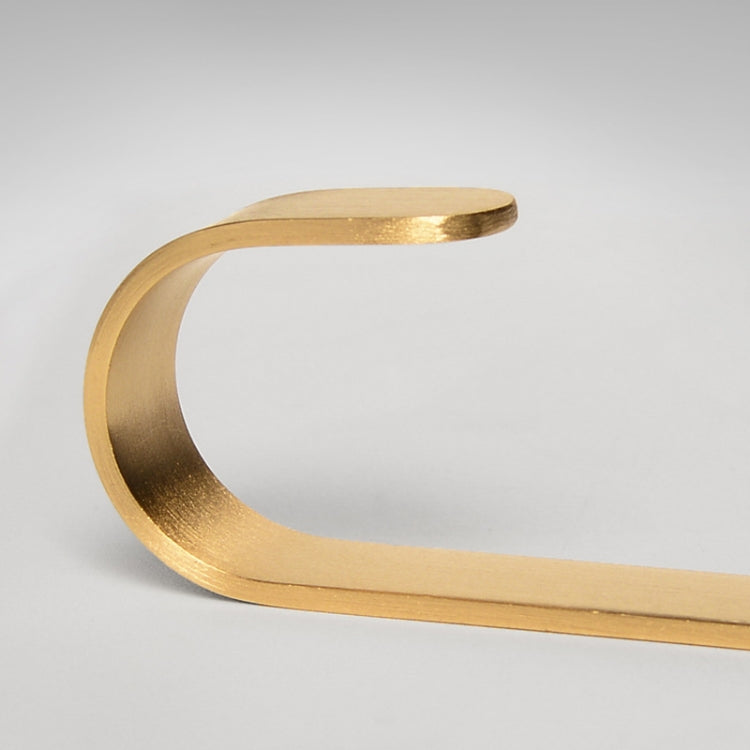 Brass Gold Color Brushed Hook Punch-Free Metal Hanging Hook, Specification: Large - Shelf & Hooks by PMC TechLife | Online Shopping South Africa | PMC TechLife