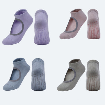 Backless Non-Slip Yoga Dance Socks Gym Indoor Floor Sports Socks, Size: 35-42(Purple) - Yoga Socks & Shoes by PMC Jewellery | Online Shopping South Africa | PMC Jewellery