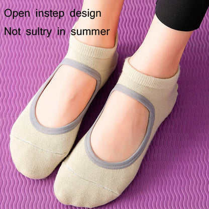 Backless Non-Slip Yoga Dance Socks Gym Indoor Floor Sports Socks, Size: 35-42(Purple) - Yoga Socks & Shoes by PMC Jewellery | Online Shopping South Africa | PMC Jewellery