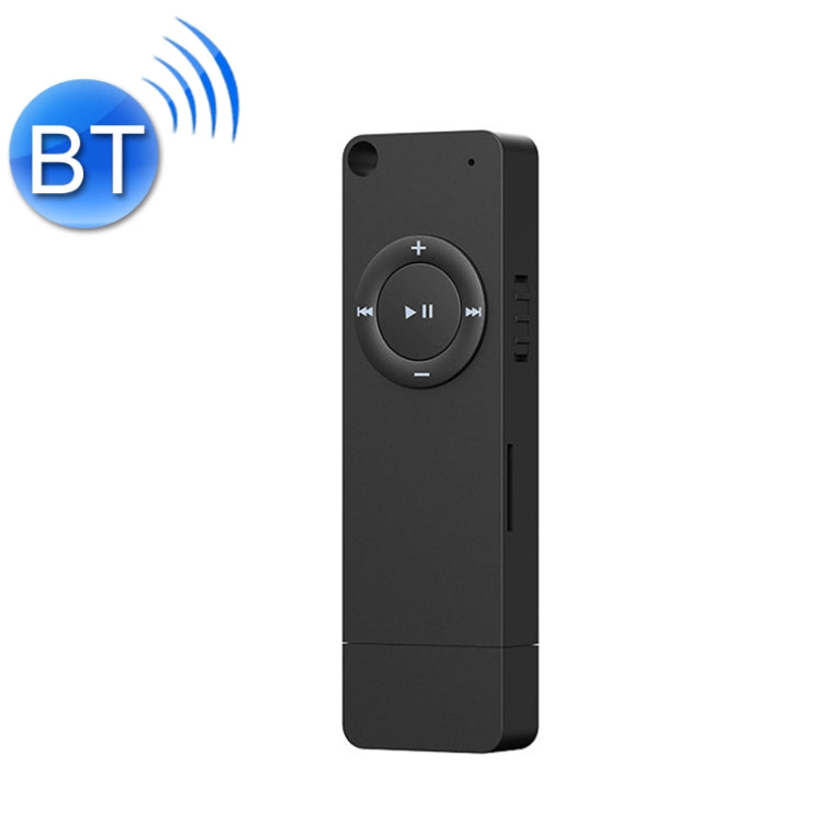 XT02 U Disk Style MP3 Music Player, Memory Capacity: Bluetooth Set(Black) - MP3 Player by PMC Jewellery | Online Shopping South Africa | PMC Jewellery