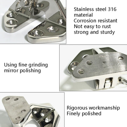 Butterfly Hinge 316 Stainless Steel Ship Accessories, Specification: 70 x 68mm - Marine Accessories & Parts by PMC Jewellery | Online Shopping South Africa | PMC Jewellery | Buy Now Pay Later Mobicred