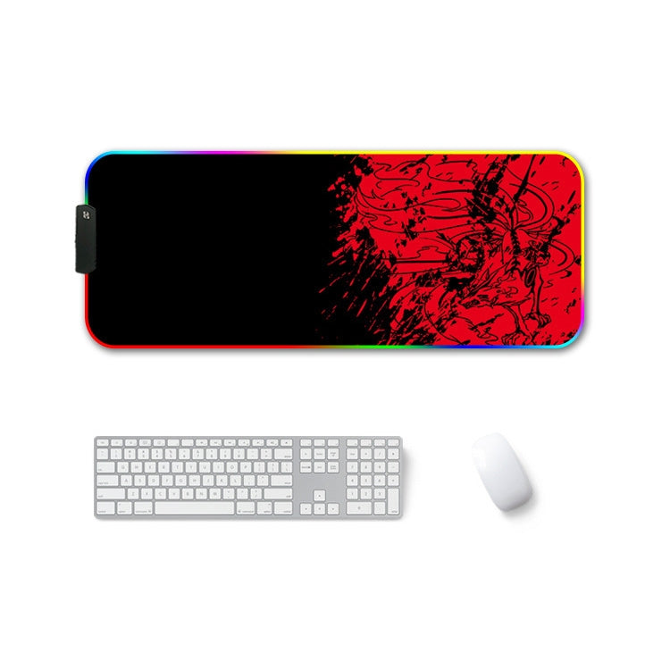 250x350x3mm F-01 Rubber Thermal Transfer RGB Luminous Non-Slip Mouse Pad(Red Fox) - Mouse Pads by PMC Jewellery | Online Shopping South Africa | PMC Jewellery | Buy Now Pay Later Mobicred