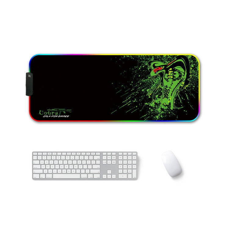 250x350x3mm F-01 Rubber Thermal Transfer RGB Luminous Non-Slip Mouse Pad(Brontosaurus) - Mouse Pads by PMC Jewellery | Online Shopping South Africa | PMC Jewellery | Buy Now Pay Later Mobicred