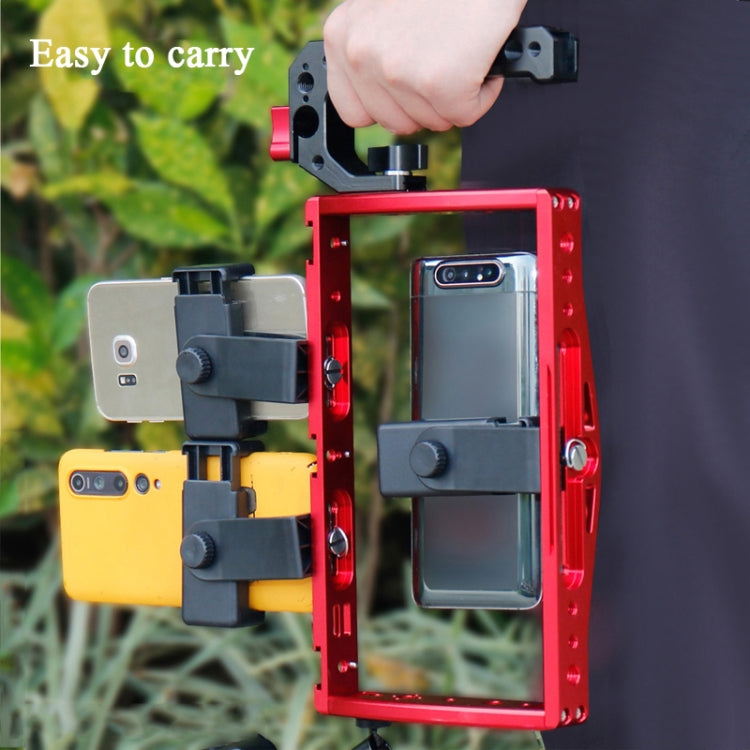 Diving Dual Handheld Grip Bracket Stabilizer Extension Phone Clamp Camera Rig Cage Underwater Case for GoPro HERO9 /8 /7, Colour: Black Bracket + Shutter - Camera Cage by PMC TechLife | Online Shopping South Africa | PMC TechLife | Buy Now Pay Later Mobicred